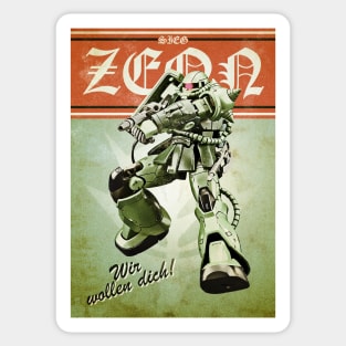 Sieg Zeon! We Want You! Sticker